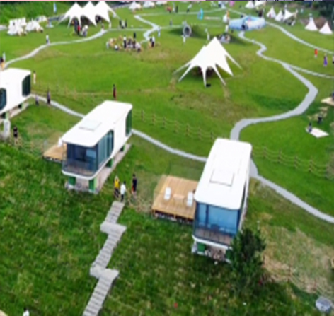 Mingtan space capsule house, with natural wind and scenery